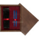 Double Wooden Box Wenge Maroon