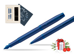 Parker set Fountain Pen + Ballpoint Pen IM PROFESSIONALS MONOCHROME BLUE  Christmas navy blue