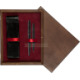 Double Wooden Box Wenge Maroon