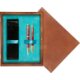 Double Wooden Box Mahoń Turquoise Double Wooden Box Mahoń Turquoise
