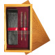 Double wooden box Honey Double Maroon Double wooden box Honey Double Maroon