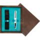 Single Wooden Box Wenge Turquoise Single Wooden Box Wenge Turquoise