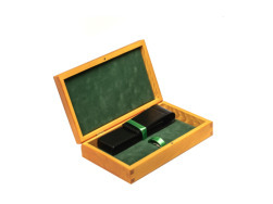 Double Wooden box honey green