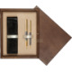 Double Wooden Box Wenge Ecru Double Wooden Box Wenge Ecru