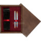 Double Wooden Box Wenge Maroon Double Wooden Box Wenge Maroon
