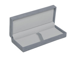 Gray suede gift box