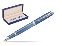 Parker IM RITUALS BLUE Fountain Pen in suede box navy blue