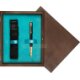 Single Wooden Box Wenge Turquoise Single Wooden Box Wenge Turquoise