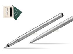 Parker Vector Stainless Steel CT Fountain Pen + Parker Vector Stainless Steel CT Ballpoint Pen  "Science"