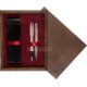 Double Wooden Box Wenge Maroon