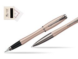 Parker Urban Premium Metallic Pink Lacquer Fountain Pen + Parker Urban Premium Metallic Pink Lacquer Ballpoint Pen in a Gift Box  "Pure Love"