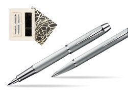 Parker IM Silver CT Fountain Pen + Parker IM Silver CT Ballpoint Pen in a Gift Box  Standard