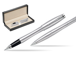 Parker Urban Classic Metro Metallic CT Fountain Pen + Parker Urban Classic Metro Metallic CT Ballpoint Pen in a Gift Box  in classic box  black