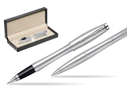Parker Urban Classic Metro Metallic CT Fountain Pen + Parker Urban Classic Metro Metallic CT Ballpoint Pen in a Gift Box  in classic box  pure black