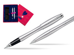 Parker Urban Classic Metro Metallic CT Fountain Pen + Parker Urban Classic Metro Metallic CT Ballpoint Pen in a Gift Box  Love