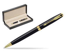 Parker Sonnet Deep Black Lacquer GT Ballpoint Pen  in classic box  black