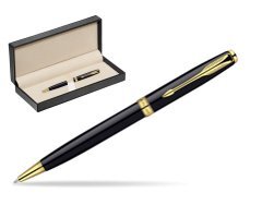 Parker Sonnet Deep Black Lacquer GT Ballpoint Pen  in classic box  pure black