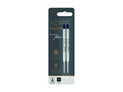 Two Parker QUINKflow Ballpoint Refills BLACK (M)