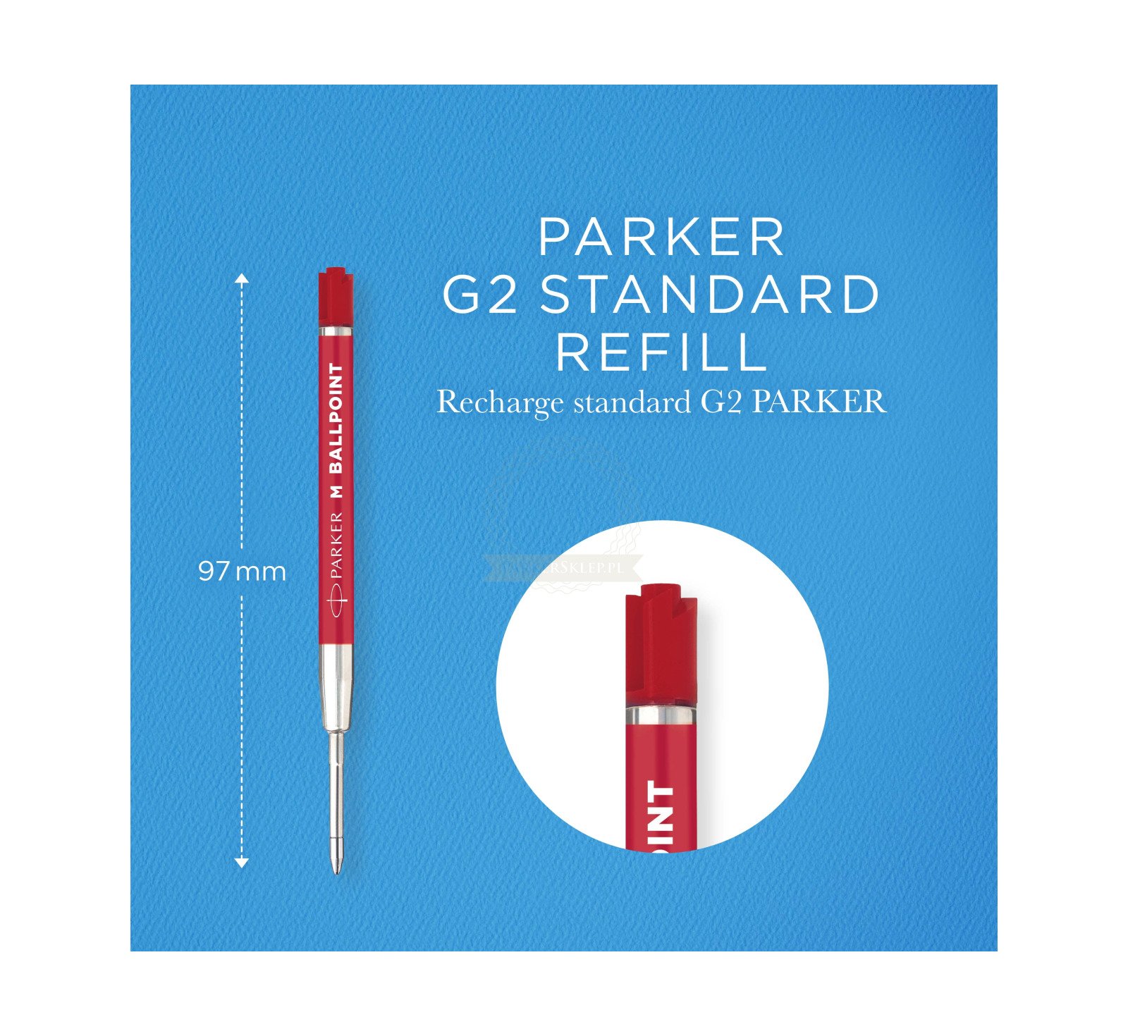 Two Parker QUINKflow Ballpoint Refills Red (M) 2166545