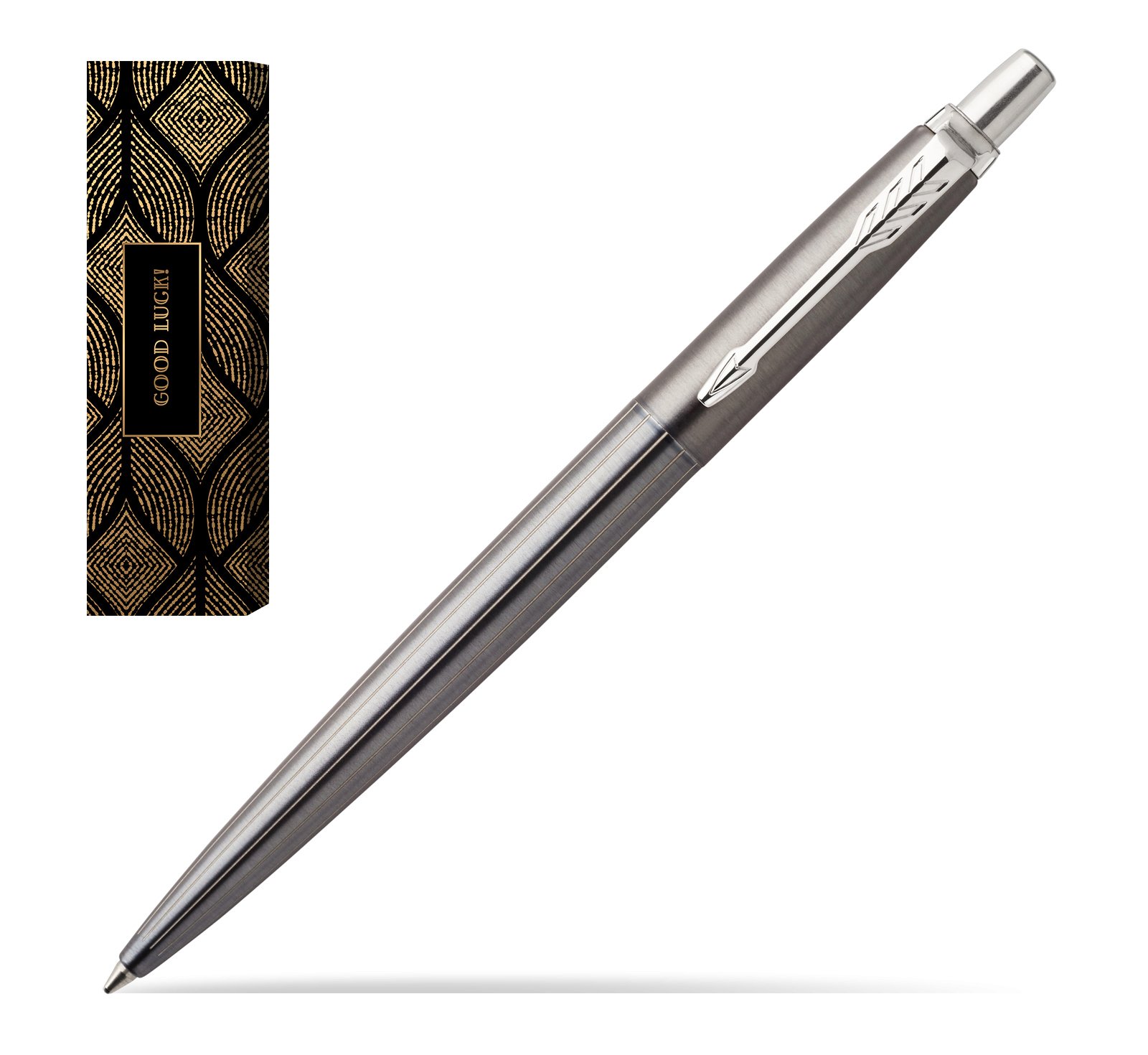 Parker Jotter Premium Oxford Grey Pinstripe Chrome Colour