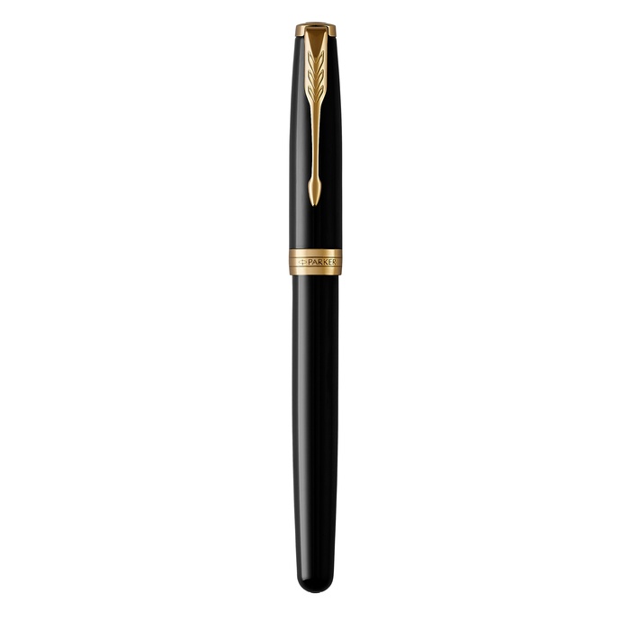 Penna Stilografica Parker Sonnet Deep Black Lacquer GT M Colore Nero