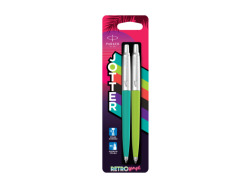 Parker Jotter Originals Ballpoint Pens 80'S RETRO WAVE, APPLE  GREEN + CARIBBEAN  BLUE