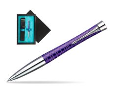 Parker Urban Premium Vacumatic Amethyst Pearl CT Ballpoint Pen  single wooden box  Black Single Turquoise