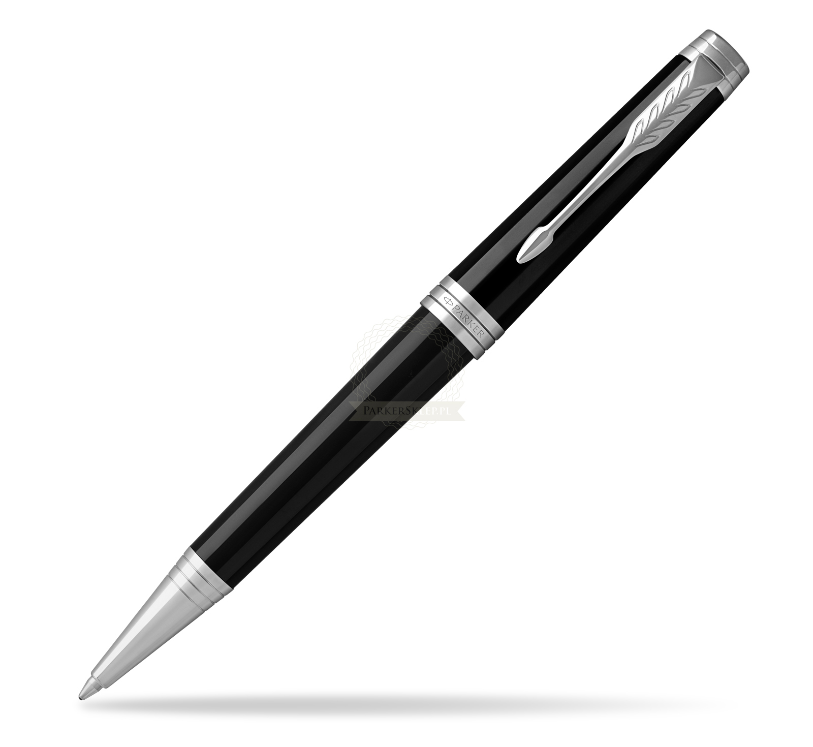 Parker Premier Stylo à Bille Personnalisé Écossais Laque & Métal Fin Point  Noir