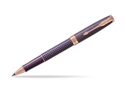 Parker Sonnet Ciselé Silver Purple Matrix PGT Rollerball Pen