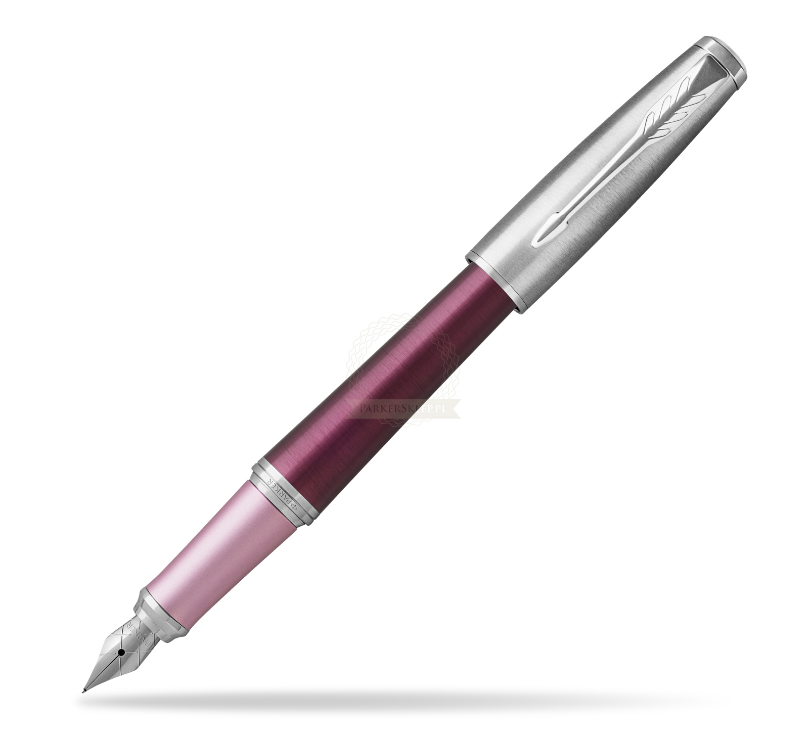 Parker Urban Premium Dark Purple Fountain Pen Chrome Trim CT Medium Point 