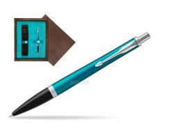 Parker Urban Vibrant Blue CT Ballpoint Pen  single wooden box  Wenge Single Turquoise 