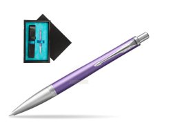 Parker Urban Premium Violet CT Ballpoint Pen  single wooden box  Black Single Turquoise