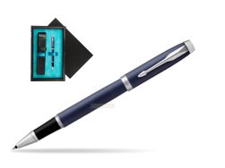 Parker IM BLUE CT Rollerball Pen  single wooden box  Black Single Turquoise