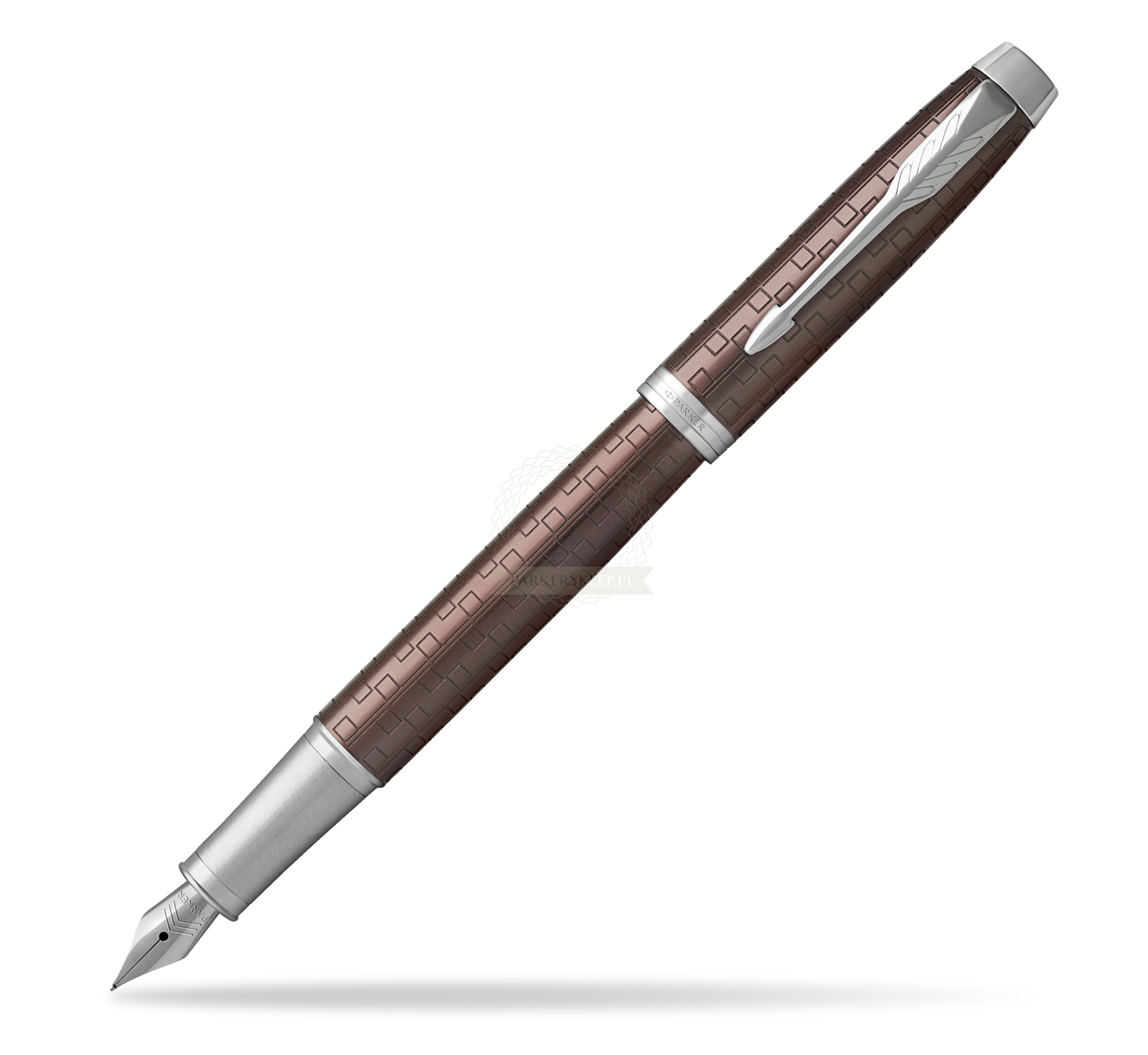 Parker 1931676 IM Premium Penna Stilografica, Punta Sottile e Ricarica di  Inchiostro Blu, Confezione Regalo, Brown Chrome Trim