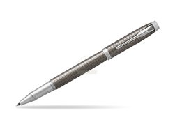 Parker IM Premium Dark Espresso Chiselled CT Rollerball Pen