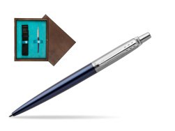 Parker Jotter Royal Blue Chrome Colour Trim Ballpoint Pen  single wooden box  Wenge Single Turquoise 