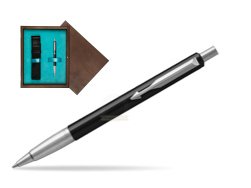 Parker Vector Standard Black Ballpoint Pen  single wooden box  Wenge Single Turquoise 