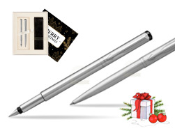Parker Vector Stainless Steel CT Fountain Pen + Parker Vector Stainless Steel CT Ballpoint Pen  Magic of Christmas