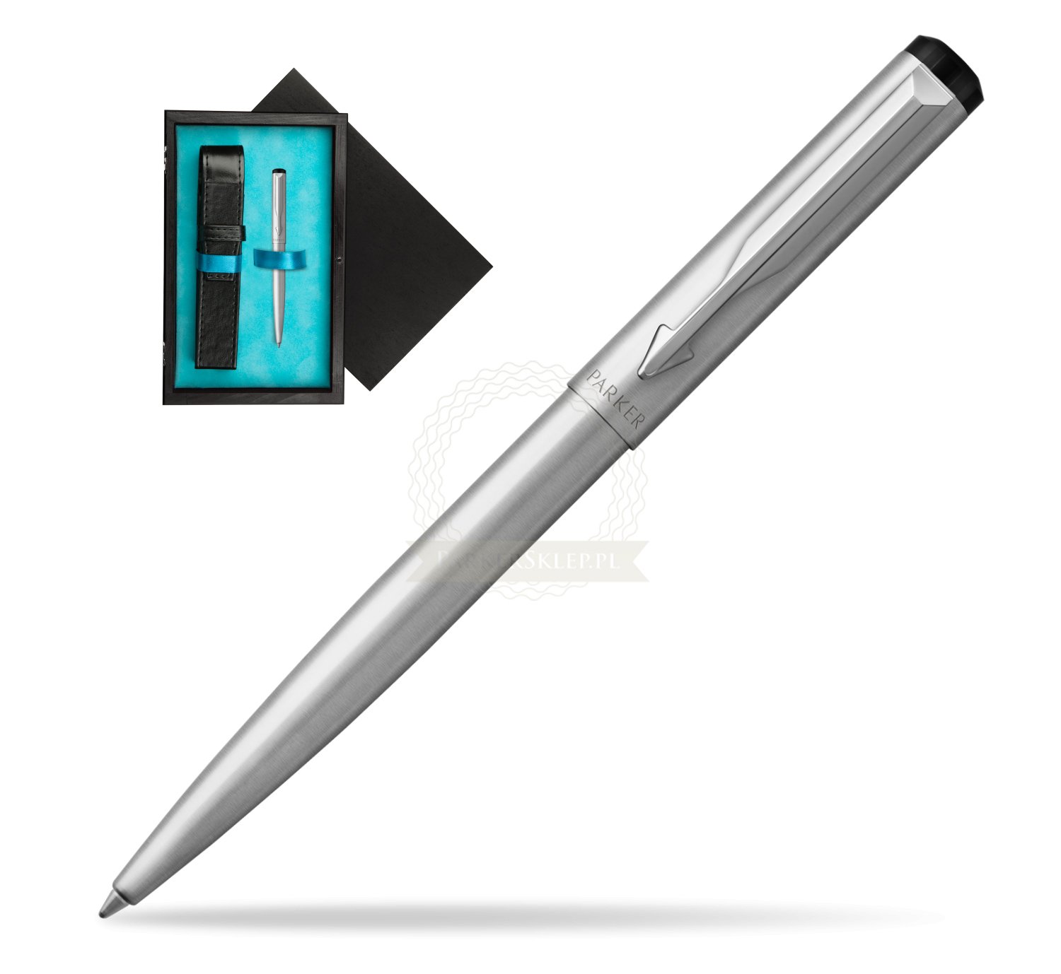 Parker Vector Stainless Steel Ballpoint Pen single wooden box Black Single  Turquoise single wooden box Black Single Turquoise 2025445_C1T