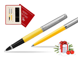 Parker Jotter Originals Yellow CT T2016 Rollerball Pen + Ballpoint Pen in a Gift Box  Christmas red