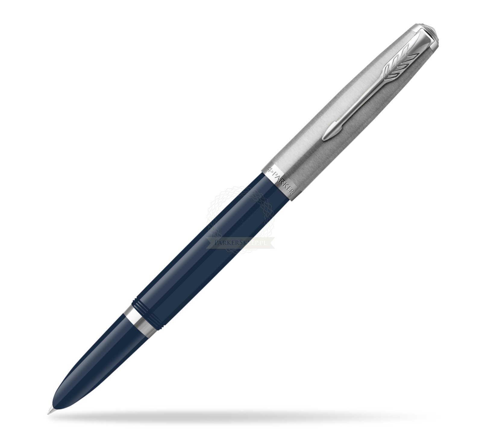 PARKER Penna Stilografica IM Midnight Astral M 2074146, Colore Blu, Finitura Argento, Confezione 1 Pezzo