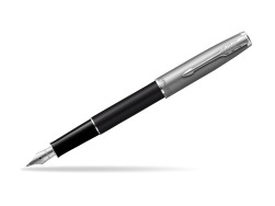 Parker Sonnet Sand Blasted Metal Black CT Fountain Pen