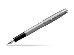 Parker Sonnet Sand Blasted Metal Stainless Steel Fountain Pen