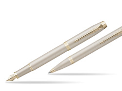 Parker set Fountain Pen + Ballpoint Pen IM PROFESSIONALS MONOCHROME CHAMPAGNE