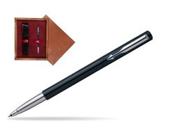 Parker Vector Standard Black Rollerball Pen  single wooden box Mahogany Single Maroon