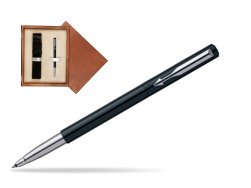 Parker Vector Standard Black Rollerball Pen  single wooden box  Mahogany Single Ecru