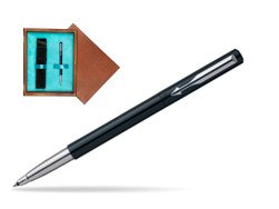 Parker Vector Standard Black Rollerball Pen  single wooden box  Mahogany Single Turquoise 