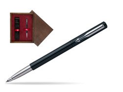 Parker Vector Standard Black Rollerball Pen  single wooden box  Wenge Single Maroon