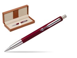 Parker Vector Red Ballpoint Pen  in classic box brown