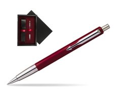 Parker Vector Red Ballpoint Pen  single wooden box  Black Single Maroon